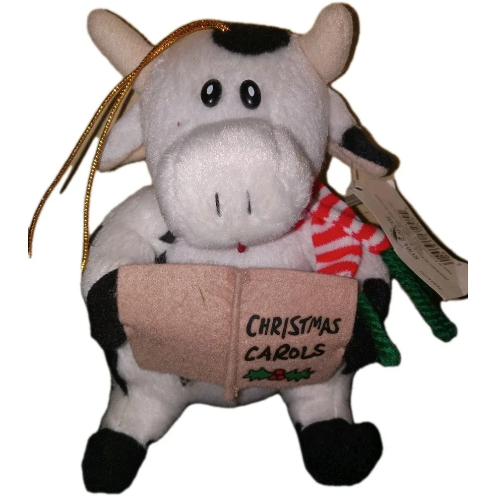 Kurt Adler Carolin Critters Cow Plush Ornament 6